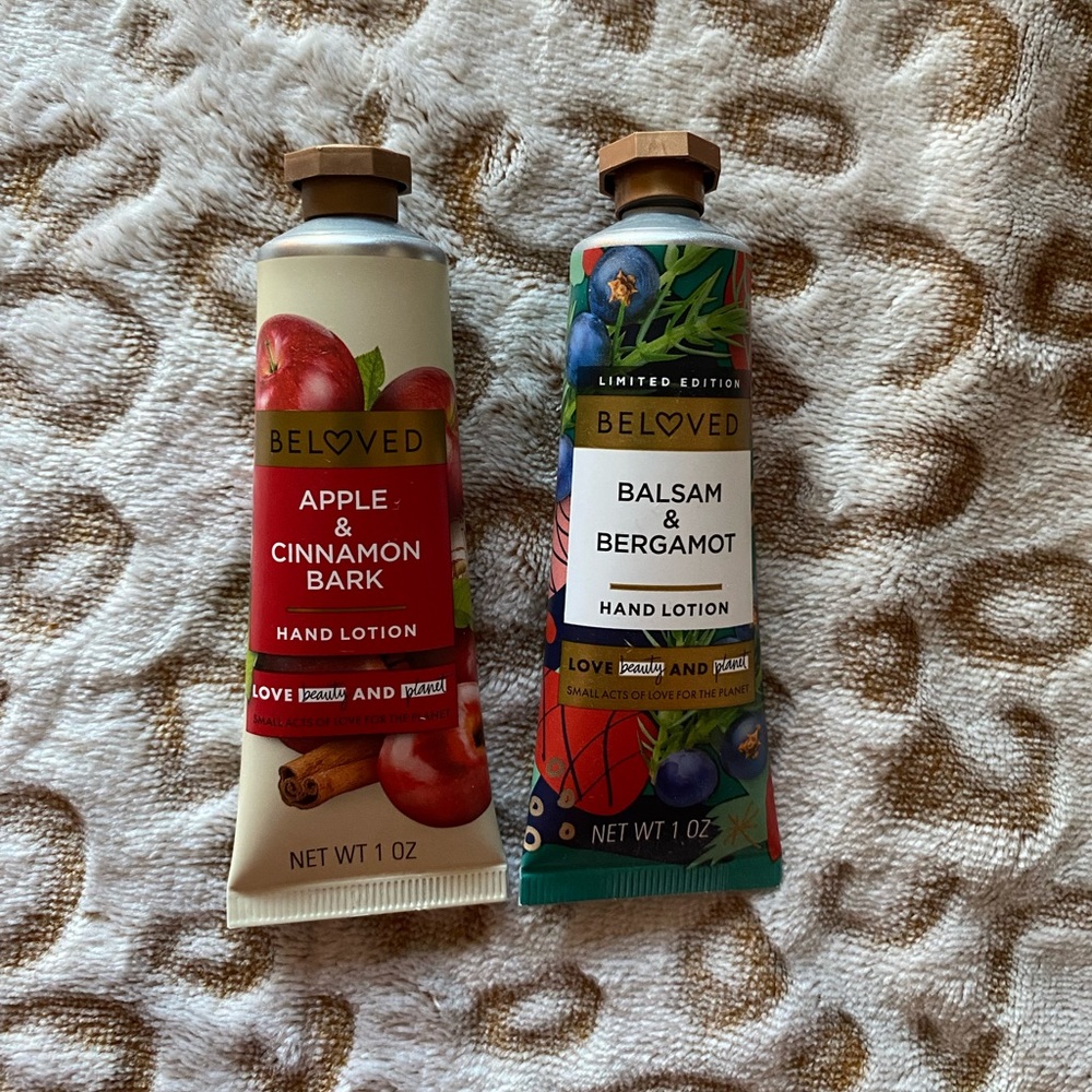 2 travel size hand lotions